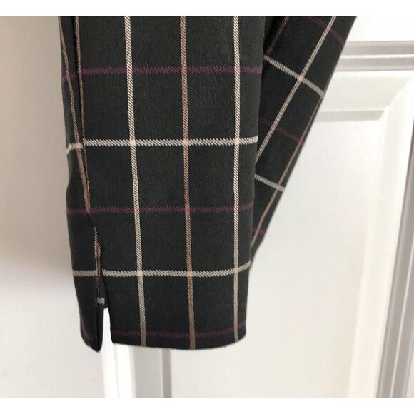 Zac & Rachel Women's Pants Size 22W Black Plated Pullover Stretch Stripe Ankle - Picture 6 of 6